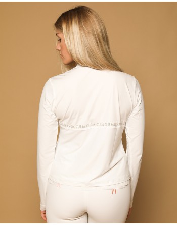 Polo Tinder Blanc Manches Longues GEM