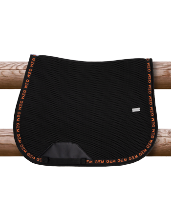 Tapis Mesh noir et corail - GEM