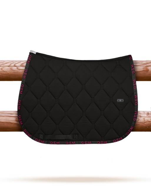 Tapis Love Noir/Rose - GEM