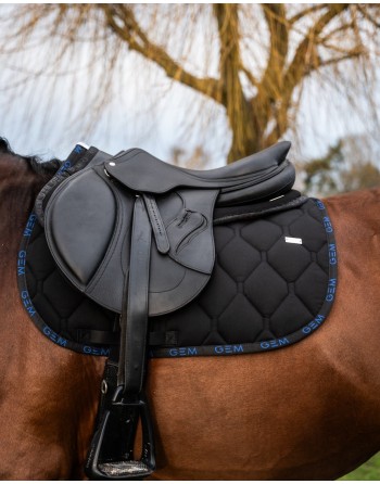 Tapis Love Noir et bleu - GEM