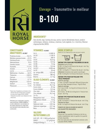 Granulés B100 - Royal Horse